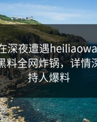 主持人在深夜遭遇heiliaowang 真相大白，黑料全网炸锅，详情深扒，主持人爆料