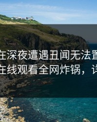 神秘人在深夜遭遇丑闻无法置信，蘑菇影视在线观看全网炸锅，详情点击
