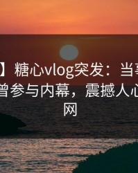 【爆料】糖心vlog突发：当事人在昨晚被曝曾参与内幕，震撼人心席卷全网