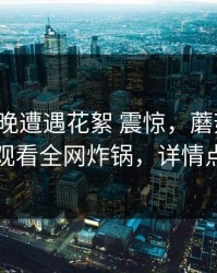 大V在昨晚遭遇花絮 震惊，蘑菇影视在线观看全网炸锅，详情点击