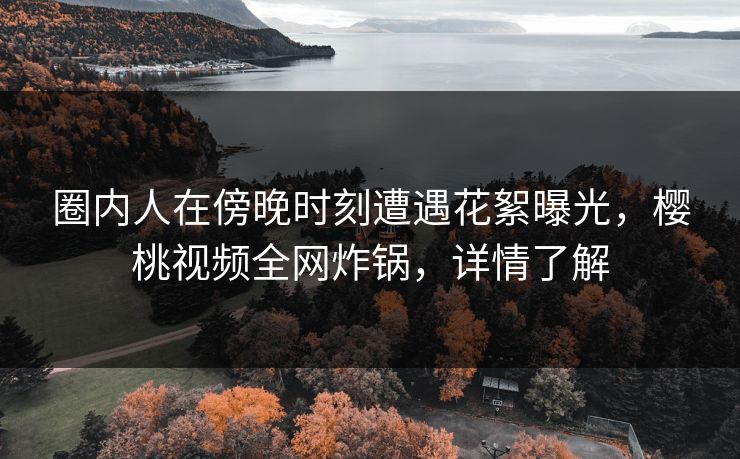 圈内人在傍晚时刻遭遇花絮曝光，樱桃视频全网炸锅，详情了解