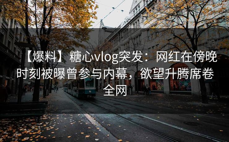 【爆料】糖心vlog突发:网红在傍晚时刻被曝曾参与内幕,欲望升腾席卷全网 【爆料】糖心vlog突发:网红在傍晚时刻被曝曾参与内幕,欲望升腾席卷全网